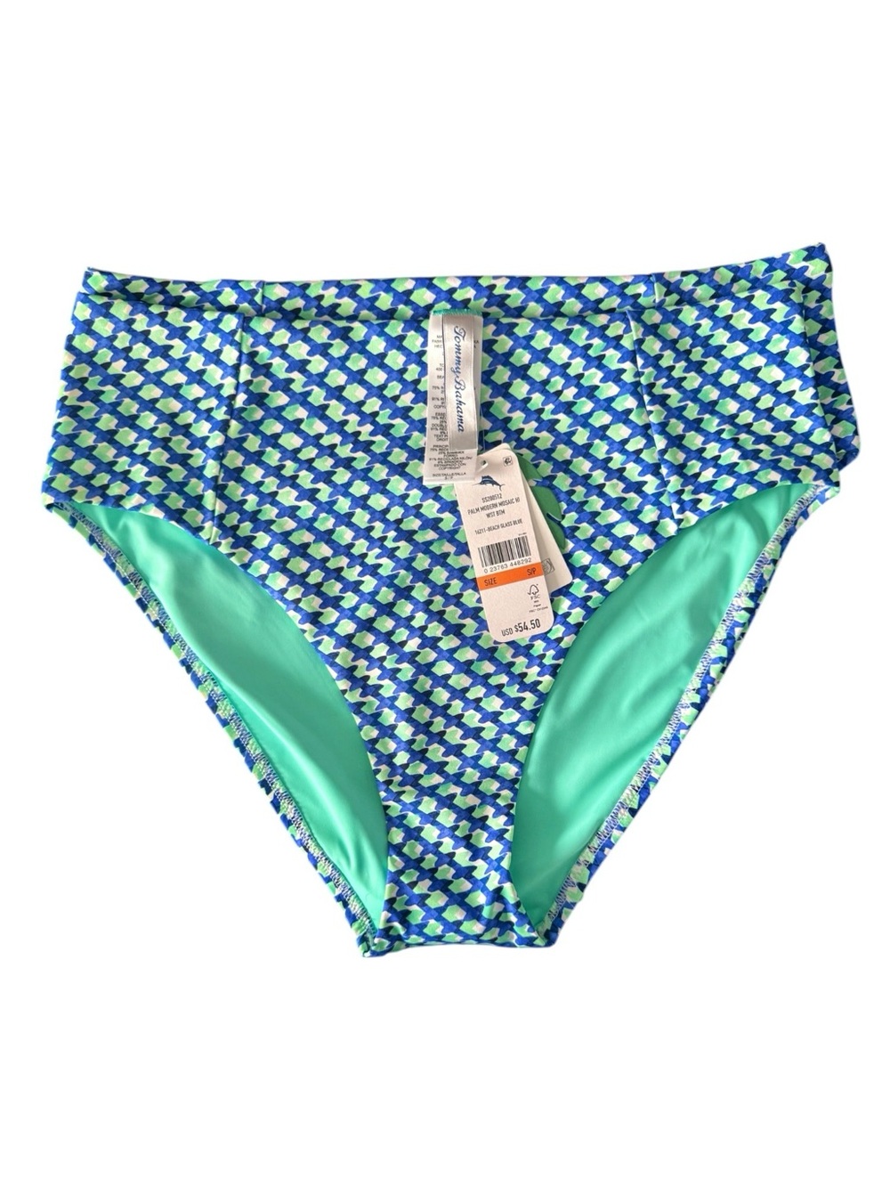 NWOT Tommy Bahama Palm Modern Mosaic Pool High-Waist Bikini Bottom - Picture 11 of 16